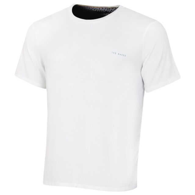 Ted Baker Mens Solid Modal Cotton Jersey Loungewear Crew Neck T-Shirt
