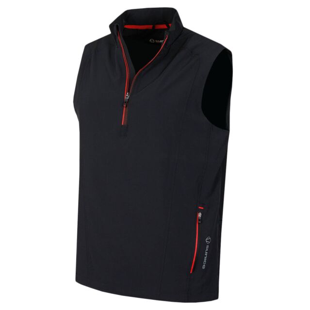 Sunice Mens Kiefer Breathable Lightweight Wind Golf Vest Gilet