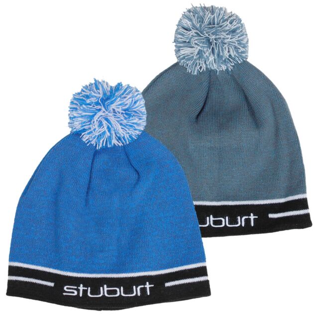 Stuburt Mens Hail Double Layer Lined Golf Bobble Beanie Hat