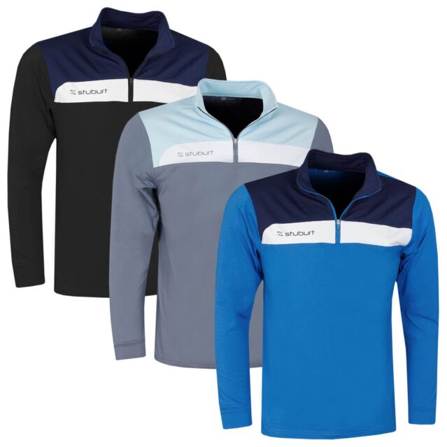 Stuburt Mens Evolve Extreme Half Zip Mid Layer Windproof Golf Sweater