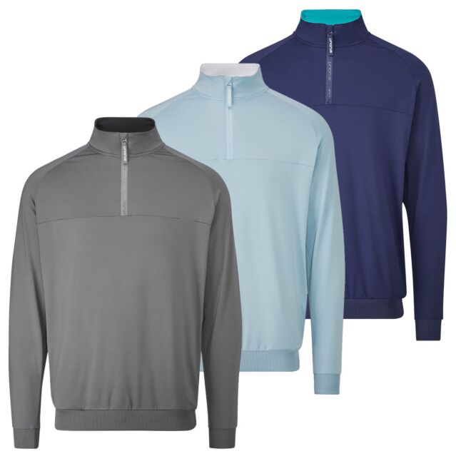 Stuburt Golf Mens 2024 Augusta Windproof Breathable Midlayer Golf Sweater