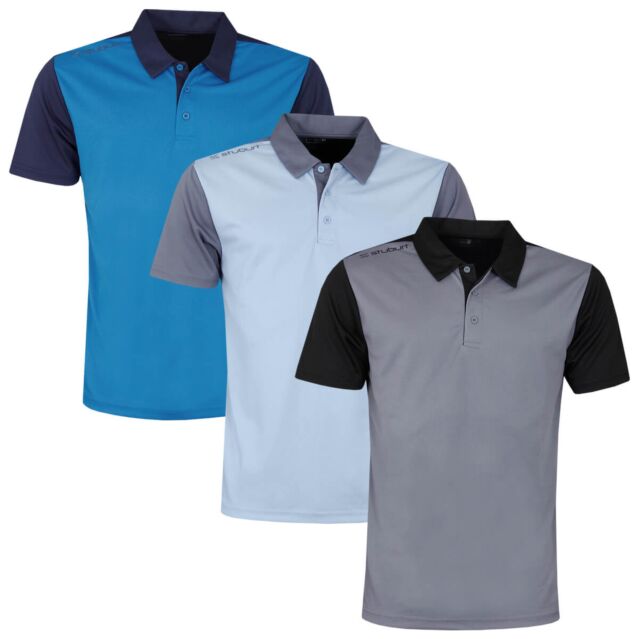 Stuburt Mens Broadway Moisture Wicking Breathable Golf Polo Shirt