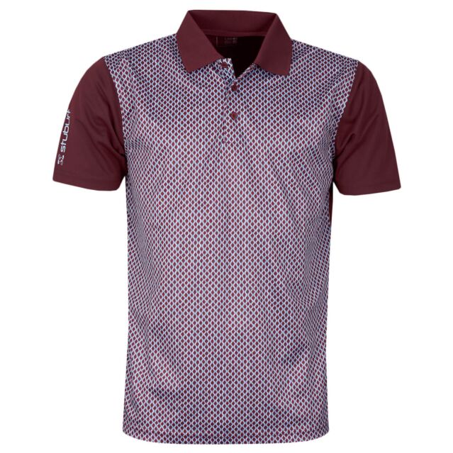 Stuburt Mens Chartsworth Moisture Wicking Golf Polo Shirt