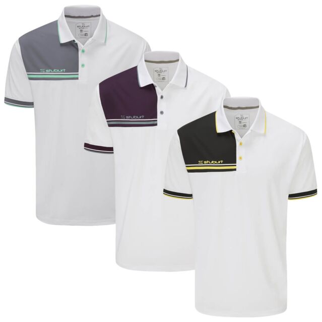 Stuburt Mens Gilford Breathable Moisture Wicking Summer Golf Polo Shirt