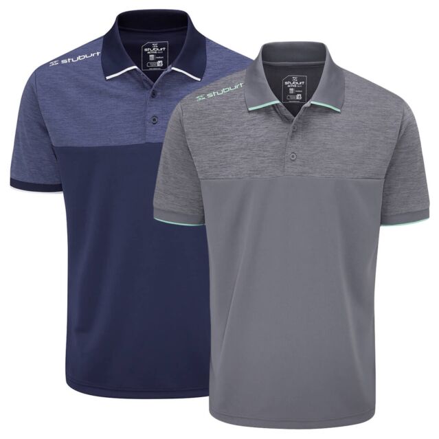 Stuburt Mens Shipley Breathable Moisture Wicking Summer Golf Polo Shirt