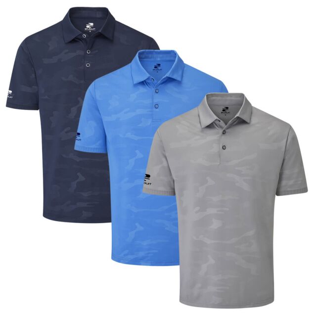 Stuburt Golf Mens 2025 Dipper Breathable Moisure Wicking Golf Polo Shirt