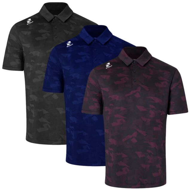 Stuburt Golf Mens 2025 Bullfinch Abstract Camo Print Wicking Golf Polo Shirt