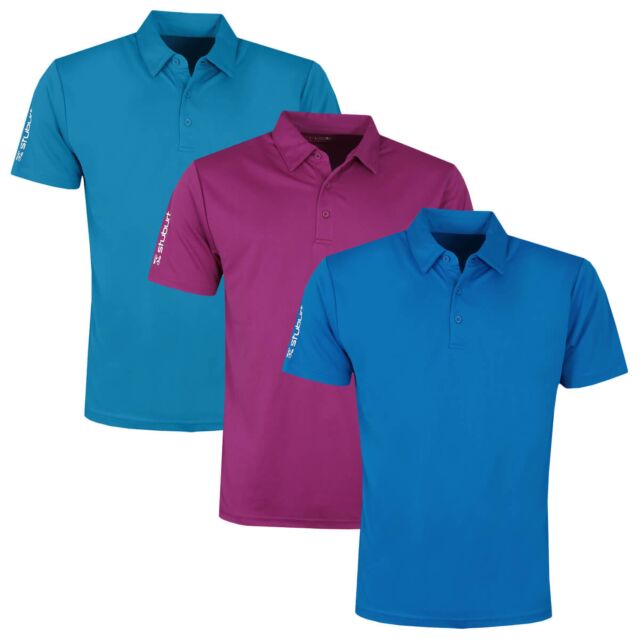 Stuburt Mens 2024 Sport Performance Lightweight Contrast Golf Polo Shirt