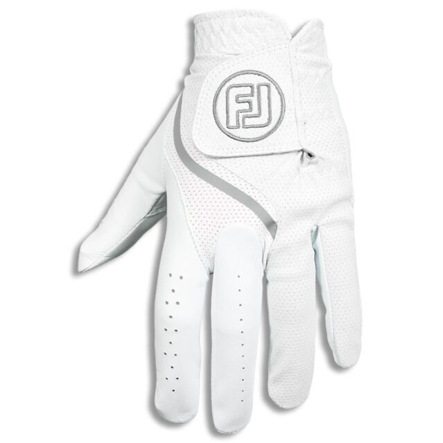 Footjoy Mens 2025 Sciflex Reg Leather Palm Breathable Mesh LH Pearl Golf Glove