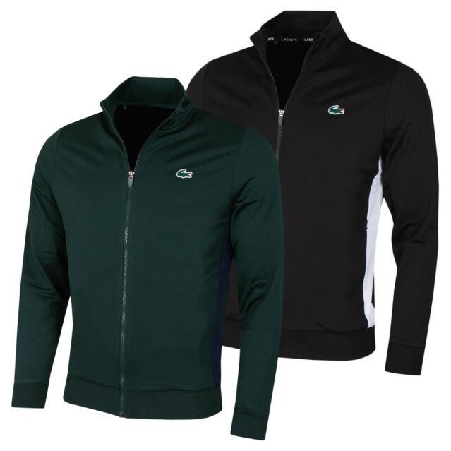 Lacoste Mens Run Resistant Full Zip Midlayer Sweater