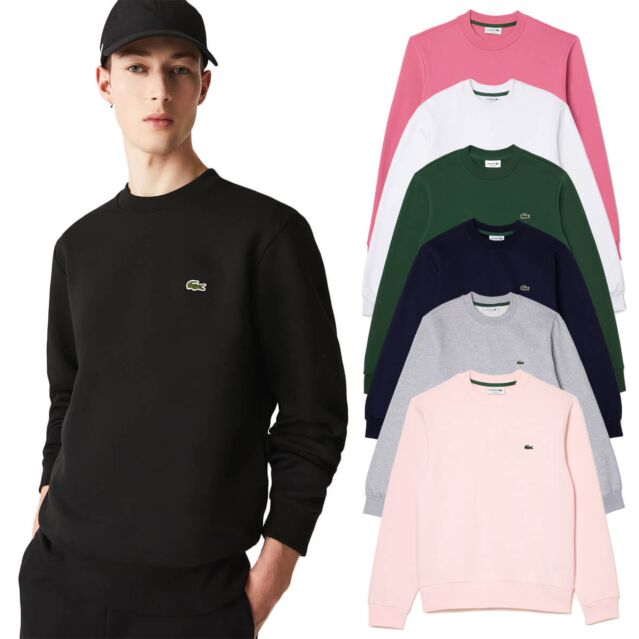 Lacoste Mens 2025 SH9608 Organic Brushed Cotton Fleece Sweater