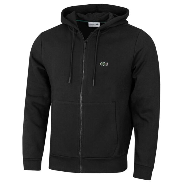 Lacoste Mens 2024 SH9626 Brushed Fleece Recycled Full Zip Hoody