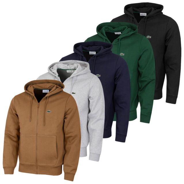 Lacoste Mens 2025 SH9626 Brushed Fleece Recycled Full Zip Hoody