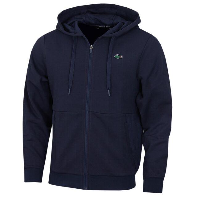 Mens navy lacoste hoodie online