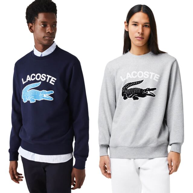 Lacoste Mens SH9689 Classic French Terry Cotton Crew Neck Sweater