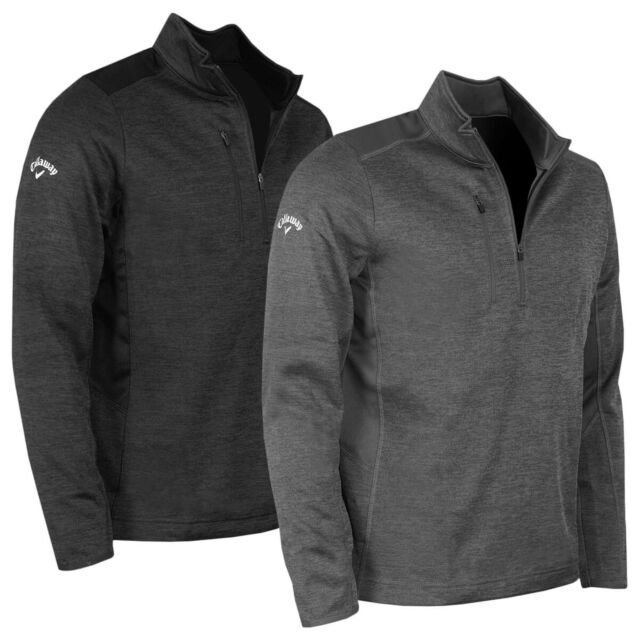 Callaway Golf Mens Dual Action Heathered Fleece Golf Sweater