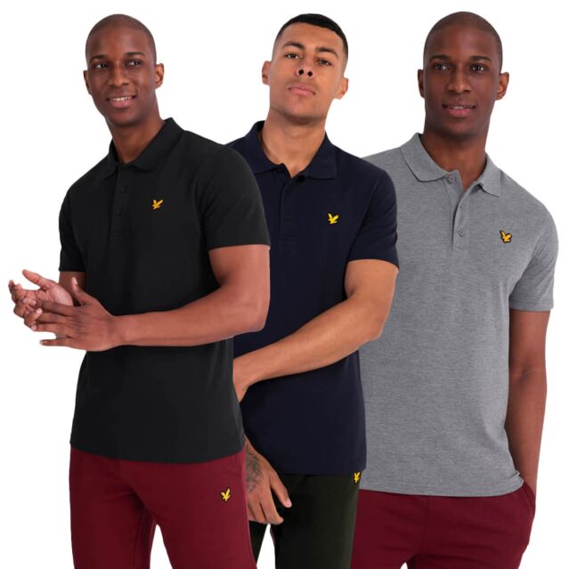Lyle & Scott Mens Sport Short Sleeve Moisture Wicking Polo Shirt