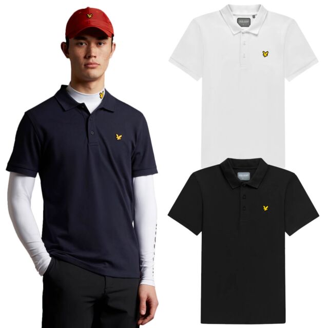 Lyle & Scott Mens Sleeve Logo Stretch Durable Lightweight Golf Polo Shirt