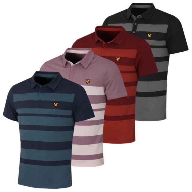 Lyle & Scott Mens Light Wide Stripe Regular Fit Golf Polo Shirt