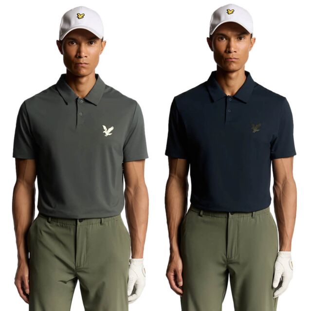 Lyle & Scott Mens 2025 Golf Course Polo Shirt Lightweight Wicking Polo Shirt