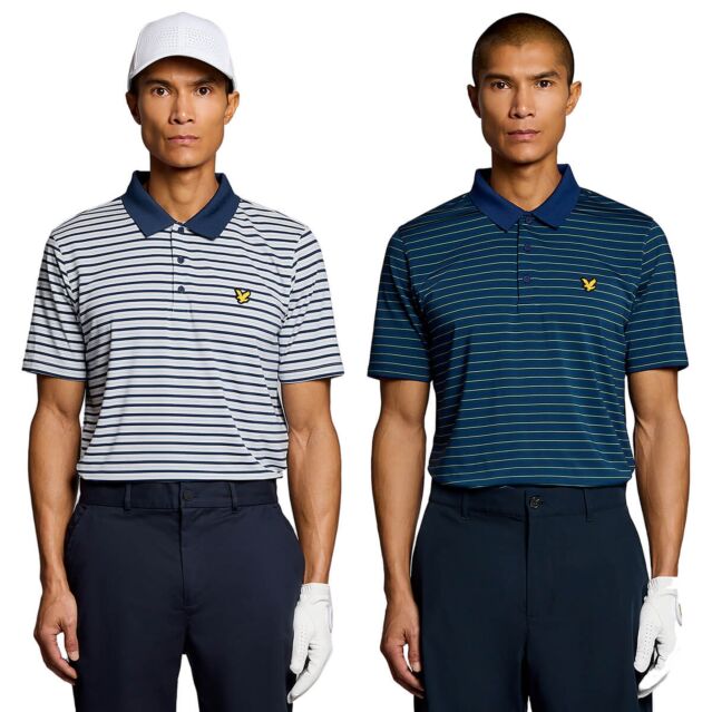 Lyle & Scott Mens Striped Stretch Fabric Versatile Golf Polo Shirt