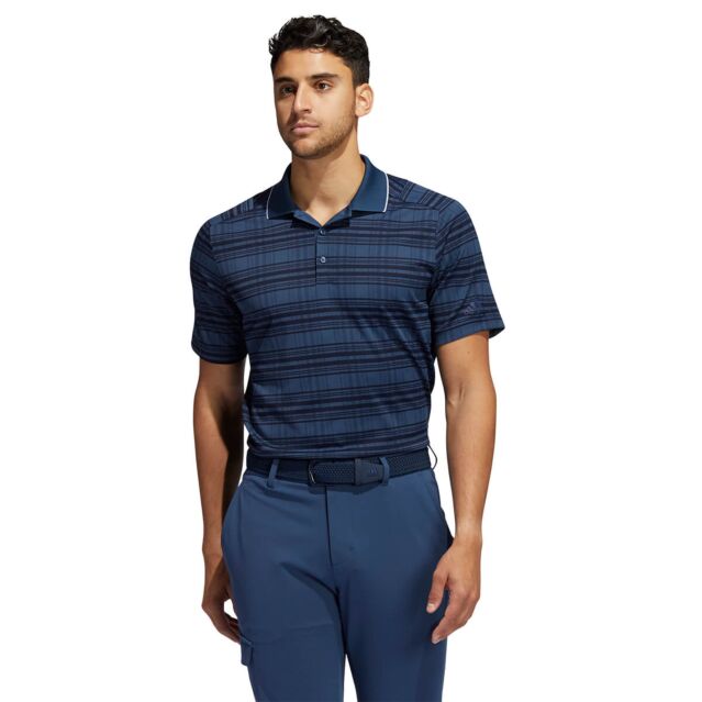 adidas Golf Mens Statement No Show Raglan Sleeve Primegreen Polo Shirt
