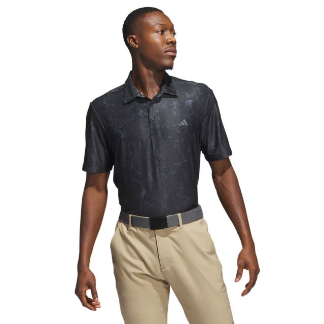 Mens black adidas polo shirt cheap