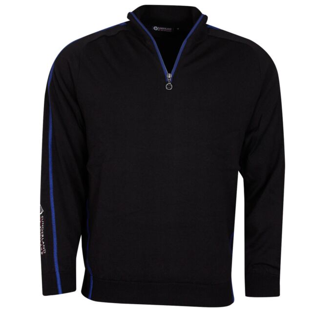 Sunderland Mens 2024 Hamsin Lined Windproof Merino Lightweight Golf Sweater
