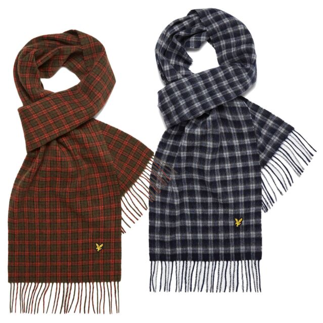 Lyle & Scott Mens Tartan Hypoallergenic Water Resistant Lambswool Scarf