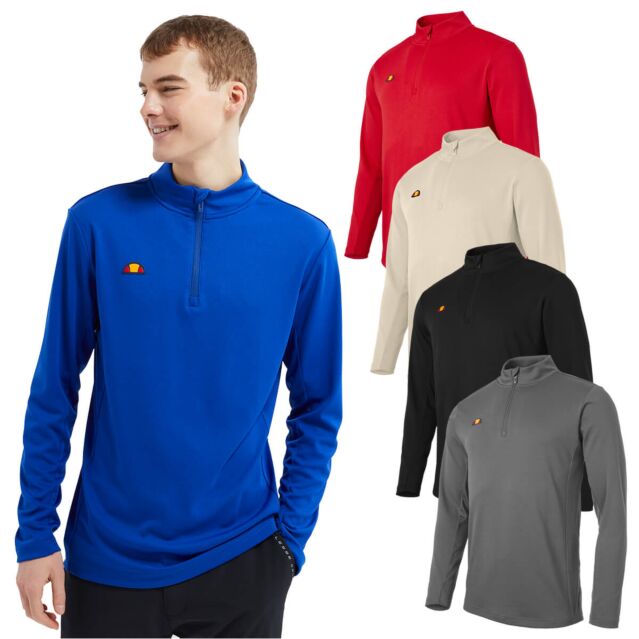 Ellesse Mens Rolbi Anti-Odour Moisture Wicking 1/2 Zip Golf Sweater