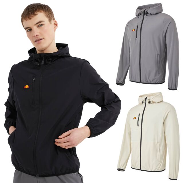 Ellesse Mens Losali Chest Pocket Adjustable Hood Full Zip Golf Jacket