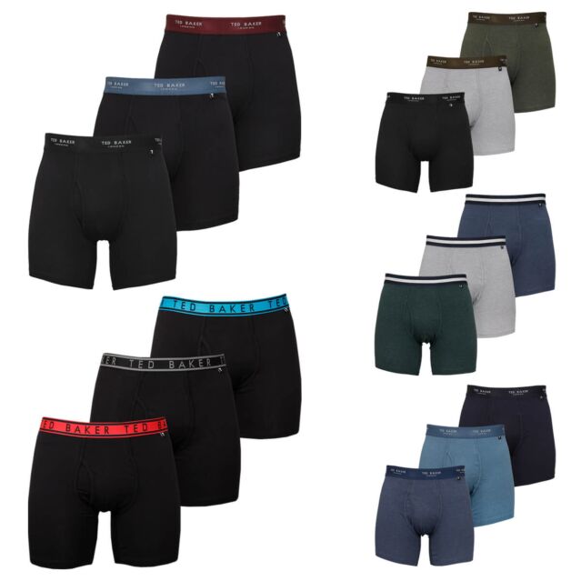 Ted Baker Mens Three Pack Cotton Stretch Breathable Boxer Briefs