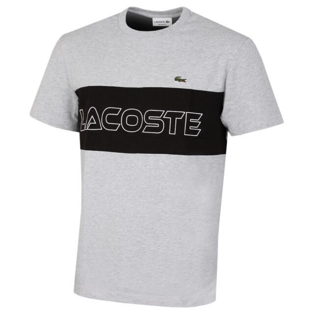 Tee shirt lacoste gris sales