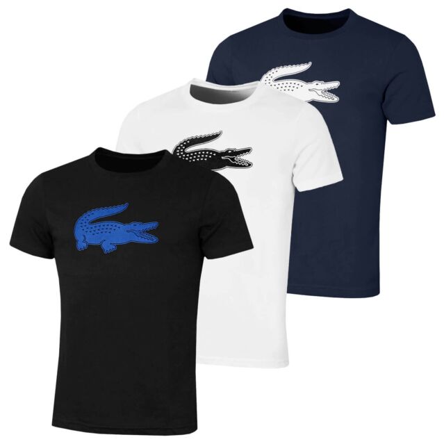 Lacoste Mens 2025 Sport 3D Print Croc Wicking Cotton Blend T-Shirt