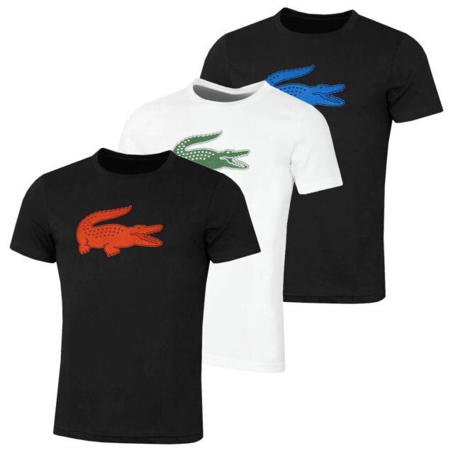 Lacoste Mens Sport 3D Print Crocodile Breathable Wicking Jersey T-Shirt