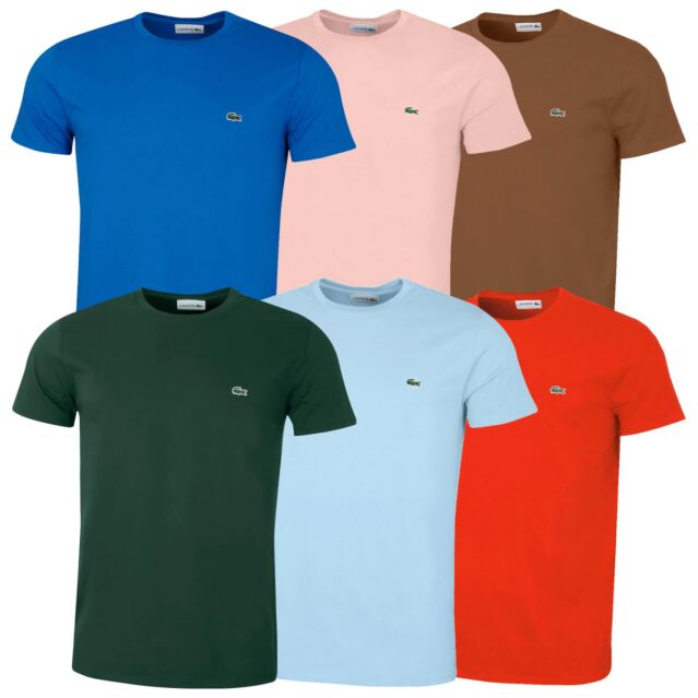 Lacoste Mens Short Sleeve Crew Neck TH6709 Pima Cotton T-Shirt
