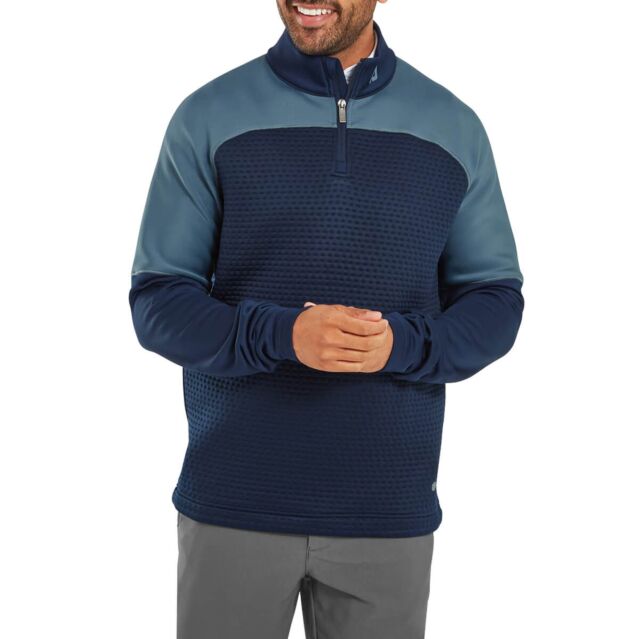 Footjoy Mens 2025 Thermoseries Jacquard Moisture Wicking Midlayer Golf Sweater