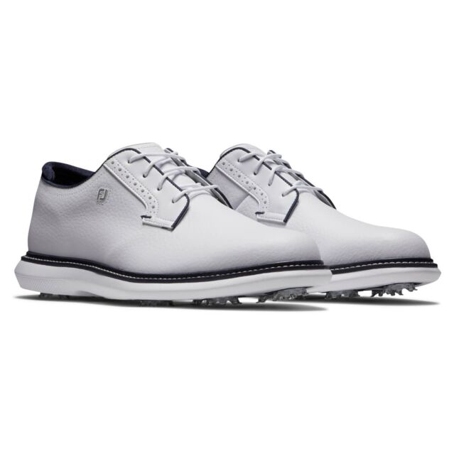 Footjoy Mens 2025 Traditions Blucher Leather Waterproof Golf Shoes - Wide Fit