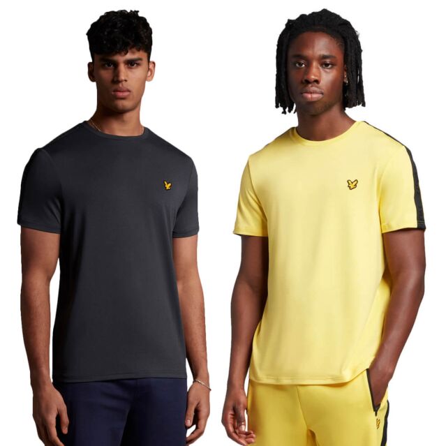 Lyle & Scott Mens Sleeve Tape Moisture Wicking Stretch Tee T-Shirt