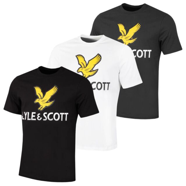 Lyle & Scott Mens 3 Pack Close Fitted Printed Mixed Colour T-Shirt