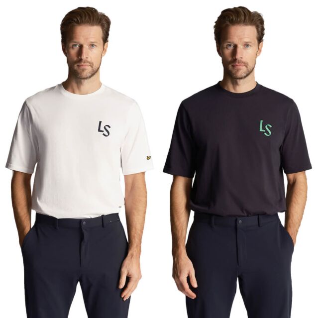 Lyle & Scott Mens 2024 LS Golf Logo Lightweight Fabric T-Shirt