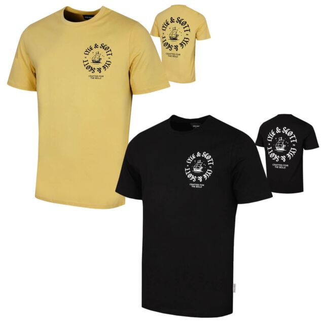 Lyle & Scott Mens 2025 Ship Insignia Graphic Relaxed Fit Golf T-Shirt