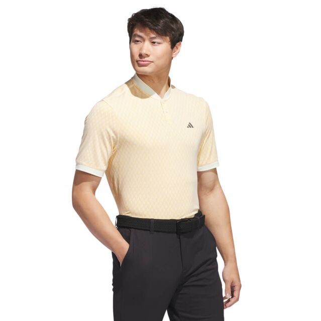 adidas Golf Mens U365T HEAT.RDY UPF 50+ Jacquard 3 Button Polo Shirt