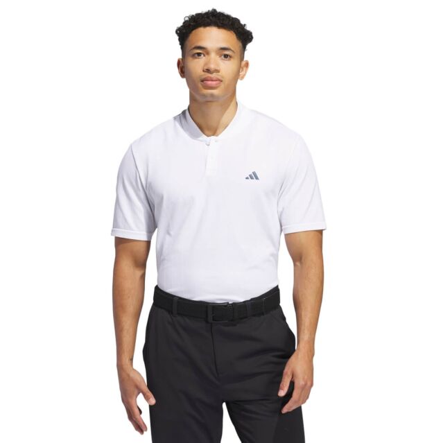 adidas Golf Mens 2024 Ultimate 365 Short Sleeved Wicking Collarless Polo Shirt