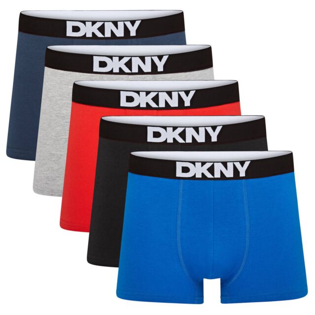 DKNY Mens Walpi Soft Breathable Fitted 5 Pack Boxer Briefs