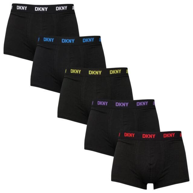 DKNY Mens Scottsdale 5 Pack Breathable Cotton Boxer Briefs