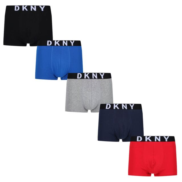 DKNY Mens Walpi Soft Breathable Fitted 5 Pack Boxer Briefs