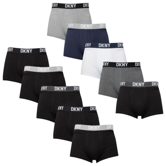 DKNY Mens Portland 5 Pack Breathable Cotton Boxer Briefs