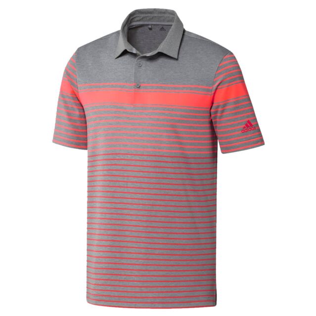 adidas Golf Mens Ultimate Engineered Heather Stretch Polo Shirt