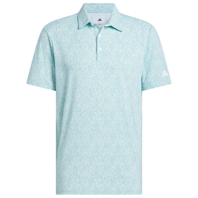 adidas Golf Mens Ultimate365 Mini Bunker Polo Shirt - Pure Teal - M